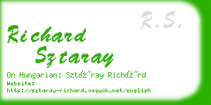 richard sztaray business card